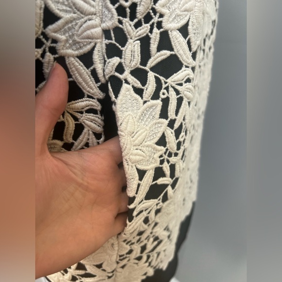 New Kate Spade Madison Avenue Collection Silk Lace Coat Black White Box Stunning - Picture 7 of 10